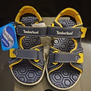 🆕 Timberland Adventure Seeker Strap Sandal Navy Yellow Toddler 6